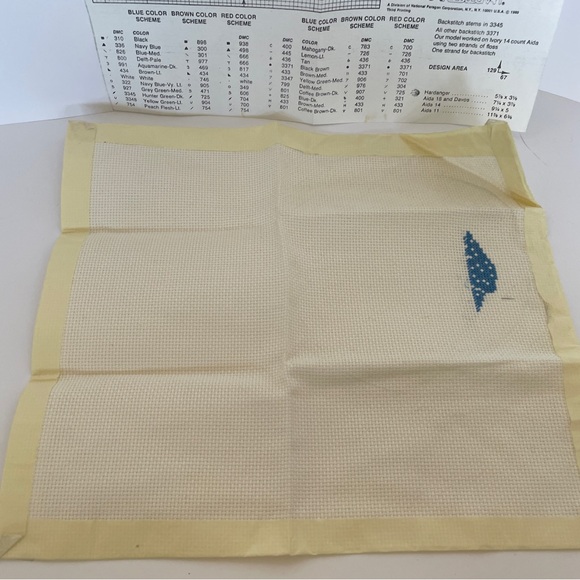 Started Vintage Holly Hobby Cross Stitch Kit - thread & pattern included - Picture 10 of 11